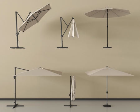 现代户外遮阳伞 太阳伞 折叠伞su模型
