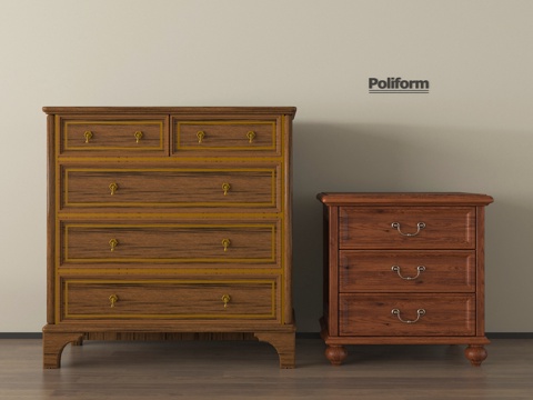 美式玄关柜 储物柜 斗柜 边柜 矮柜su模型