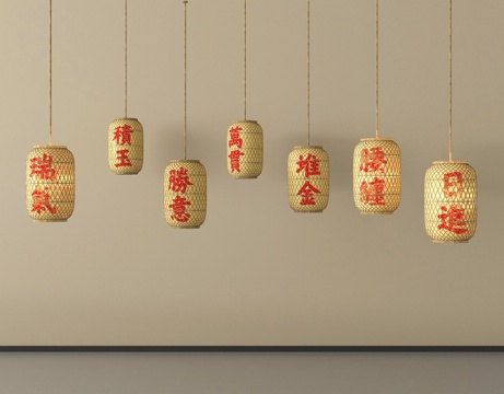 中式灯笼 门店灯笼 祠堂灯笼su模型