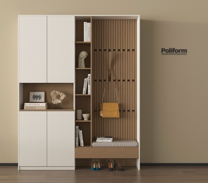 现代玄关鞋柜 换鞋凳 摆件 装饰柜 高柜su模型