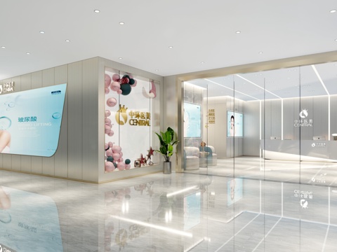 医美美容月子中心全案设计su模型