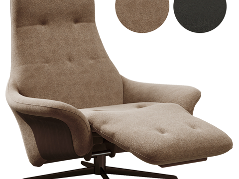  现代意式 Utopie 旋转扶手椅3d模型 