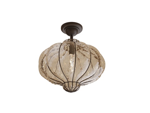 法式卧室吸顶灯 阳台吸顶灯su模型