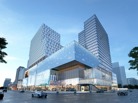 现代商业综合体 商场建筑 商城 办公楼建筑su模型