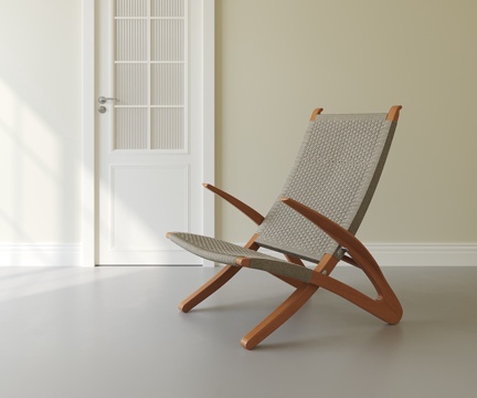 侘寂中古休闲椅su模型