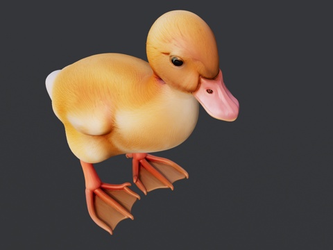 黄色的小鸭子su模型