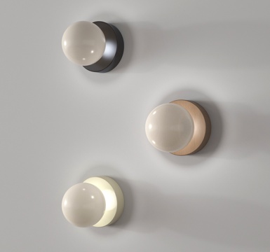 法式中古壁灯 球型壁灯su模型