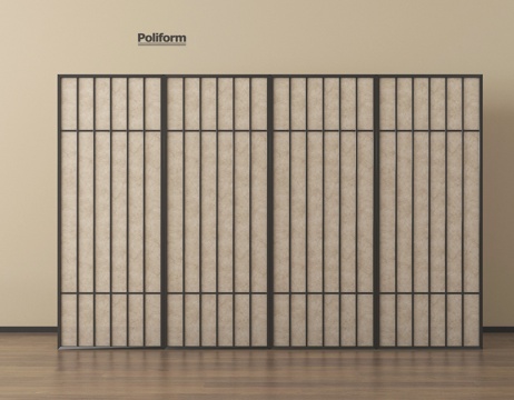 侘寂风隔断 玄关屏风隔断su模型