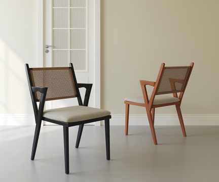 法式中古餐椅su模型su模型