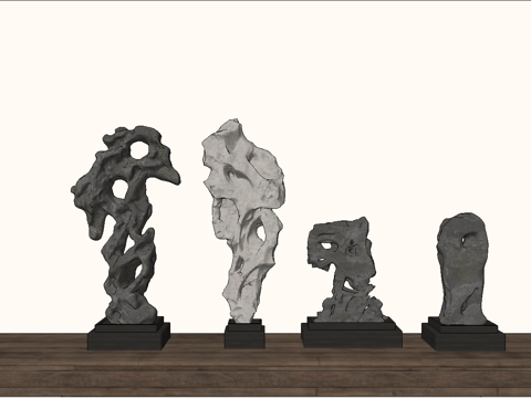 景观太湖石su模型