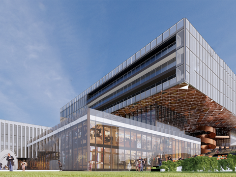 社区活动中心建筑 政务中心建筑 商业综合体su模型