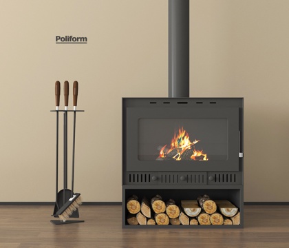 现代壁炉 火炉 柴火壁炉 木柴su模型