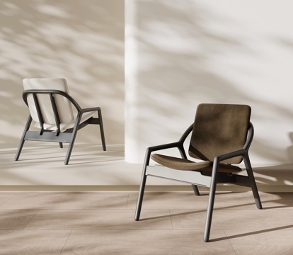 美式中古休闲椅su模型