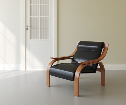 侘寂复古休闲椅su模型su模型