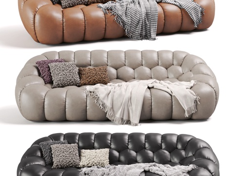 Roche bobois 现代泡泡沙发  多人沙发 双人沙发su模型