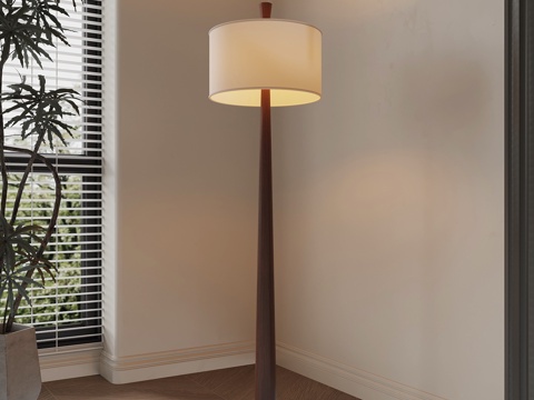 法式中古落地灯su模型