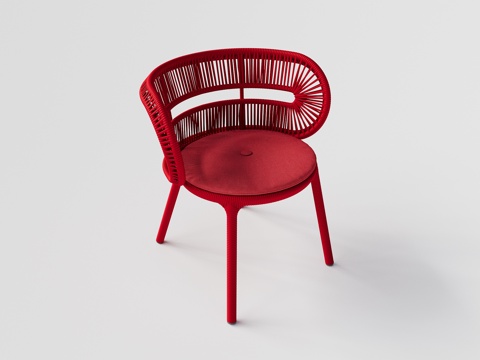 DEDON - 现代户外椅 餐椅 编绳椅 单人椅su模型