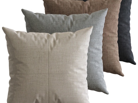  网状装饰抱枕系列3d模型 