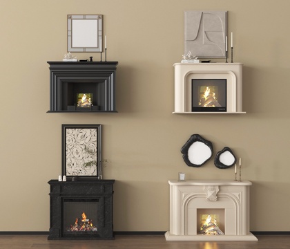 欧式壁炉 火炉 电子壁炉su模型