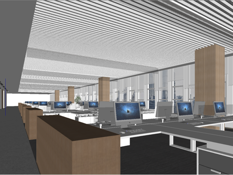 公共办公区su模型