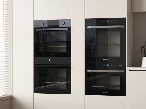 现代烤箱 嵌入式烤箱 蒸箱烤箱su模型