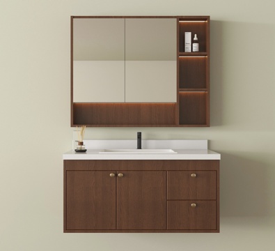 中古浴室柜 悬空浴室柜 镜柜 卫浴小件su模型