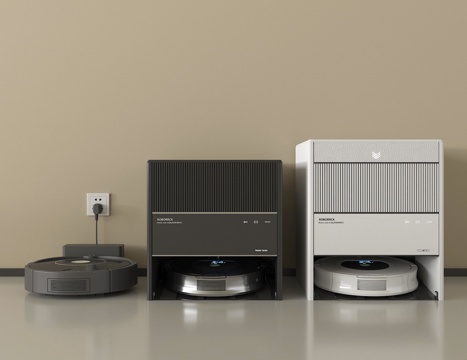 现代扫地机器人 自动扫地机su模型