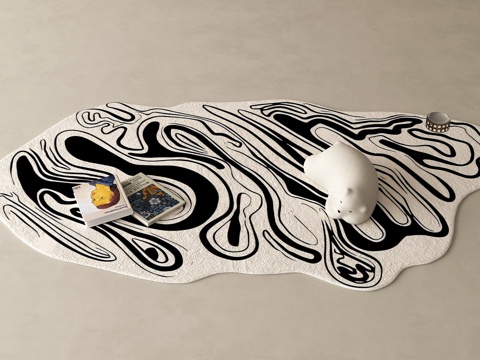 现代地毯 异形地毯su模型