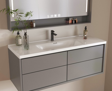 现代浴室柜 悬空浴室柜 镜柜 卫浴小件su模型