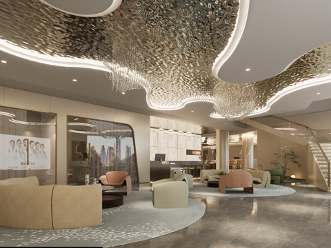 网红医美月子中心美容院全案su模型