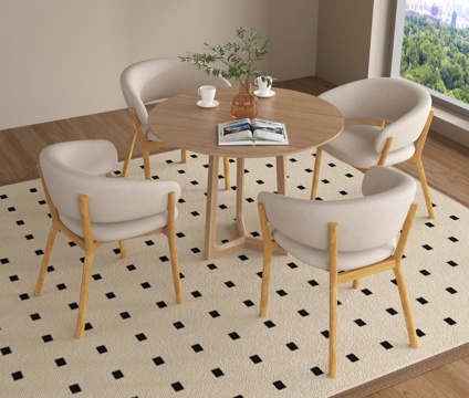 现代休闲桌椅 洽谈桌椅 咖啡桌椅su模型