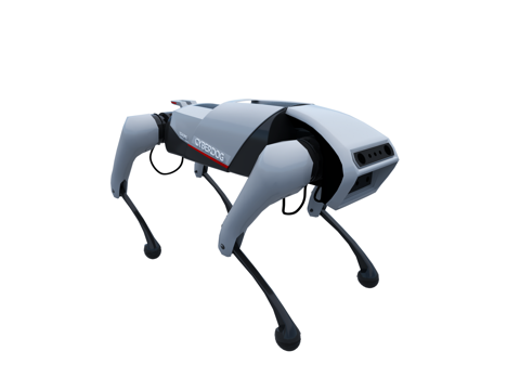 现代小米机器人 仿生四足机器人 机器狗 小米机器人 机器人su模型