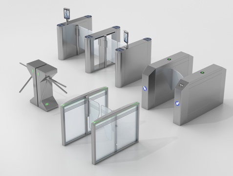  现代门禁闸机 自动门 感应门 闸门 门禁机3d模型 