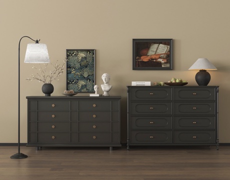 中古侘寂玄关柜 端景玄关柜 入户玄关柜 矮柜 斗柜su模型