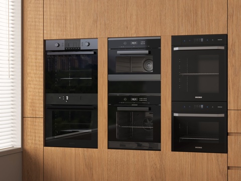 现代烤箱 嵌入式烤箱 蒸箱烤箱su模型