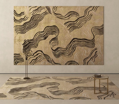 新中式地毯 方形地毯su模型