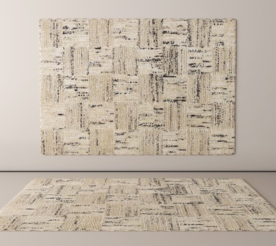 现代地毯 方形地毯 客厅地毯 酒店地毯su模型