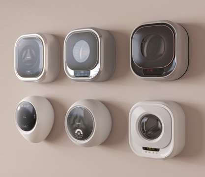 现代洗衣机 壁挂式洗衣机su模型