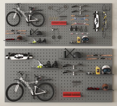 运动器械 自行车 骑行装备 护具 滑板su模型