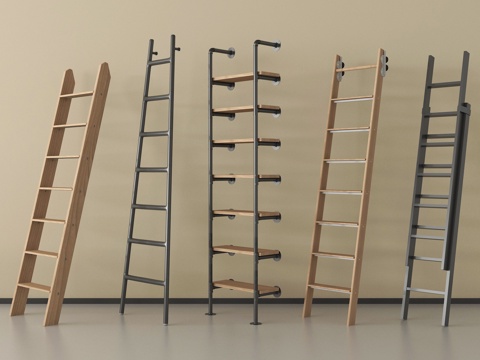 现代工具 梯子 爬梯su模型