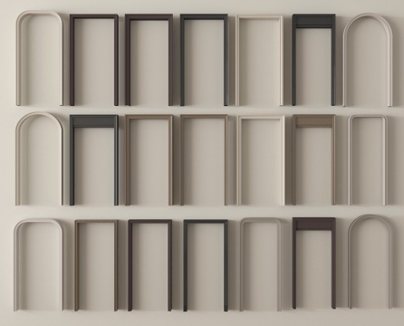 现代门套 垭口 拱形垭口su模型