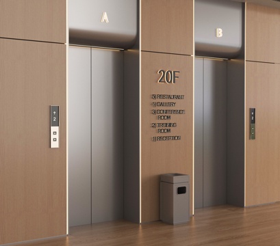 现代电梯 电梯间 升降梯su模型