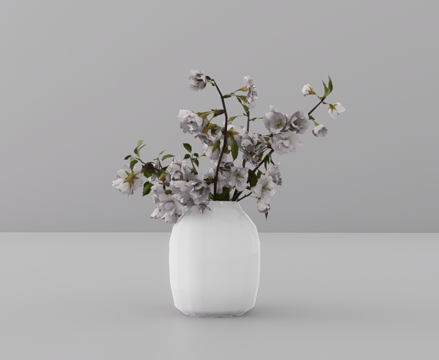 花卉摆件su模型