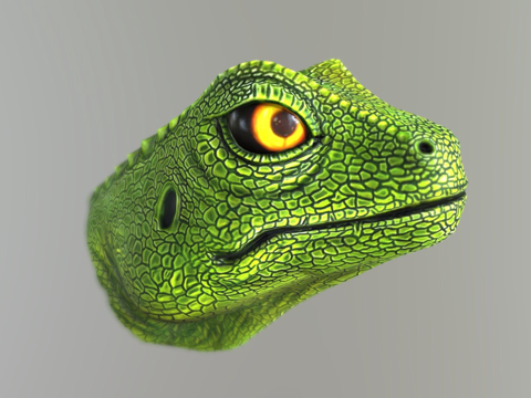 蜥蜴头su模型