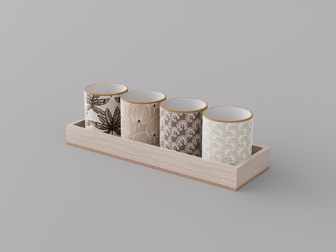 杯子摆件su模型