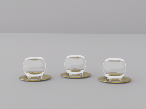 玻璃杯摆件su模型