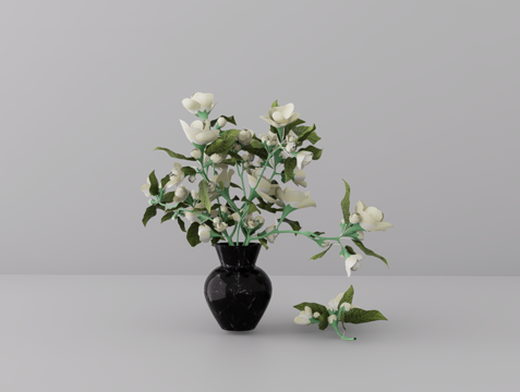 花卉摆件su模型