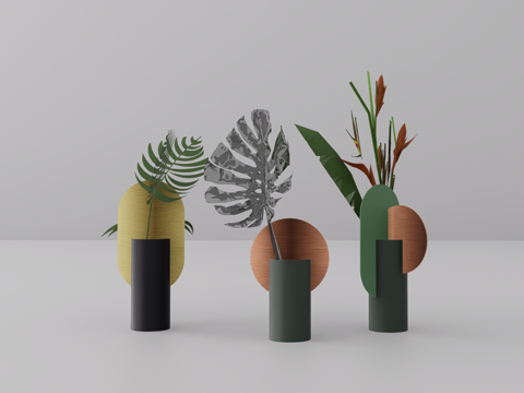 花卉摆件su模型