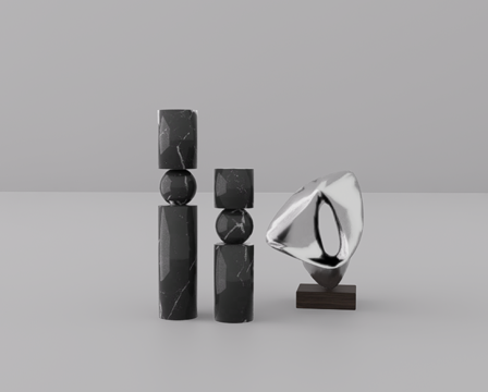 摆件组合su模型