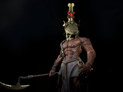 尼罗河创造者索贝克su模型